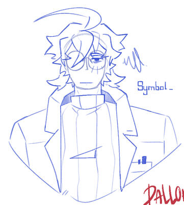 1 person bust up lineart
