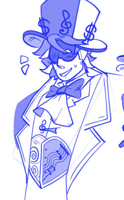 1 person bust up lineart