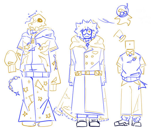 full body group lineart